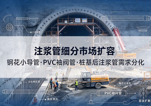 卓资注浆管细分市场扩容，隧道钢花小导管、PVC 袖阀管、桩基后注浆管需求分化